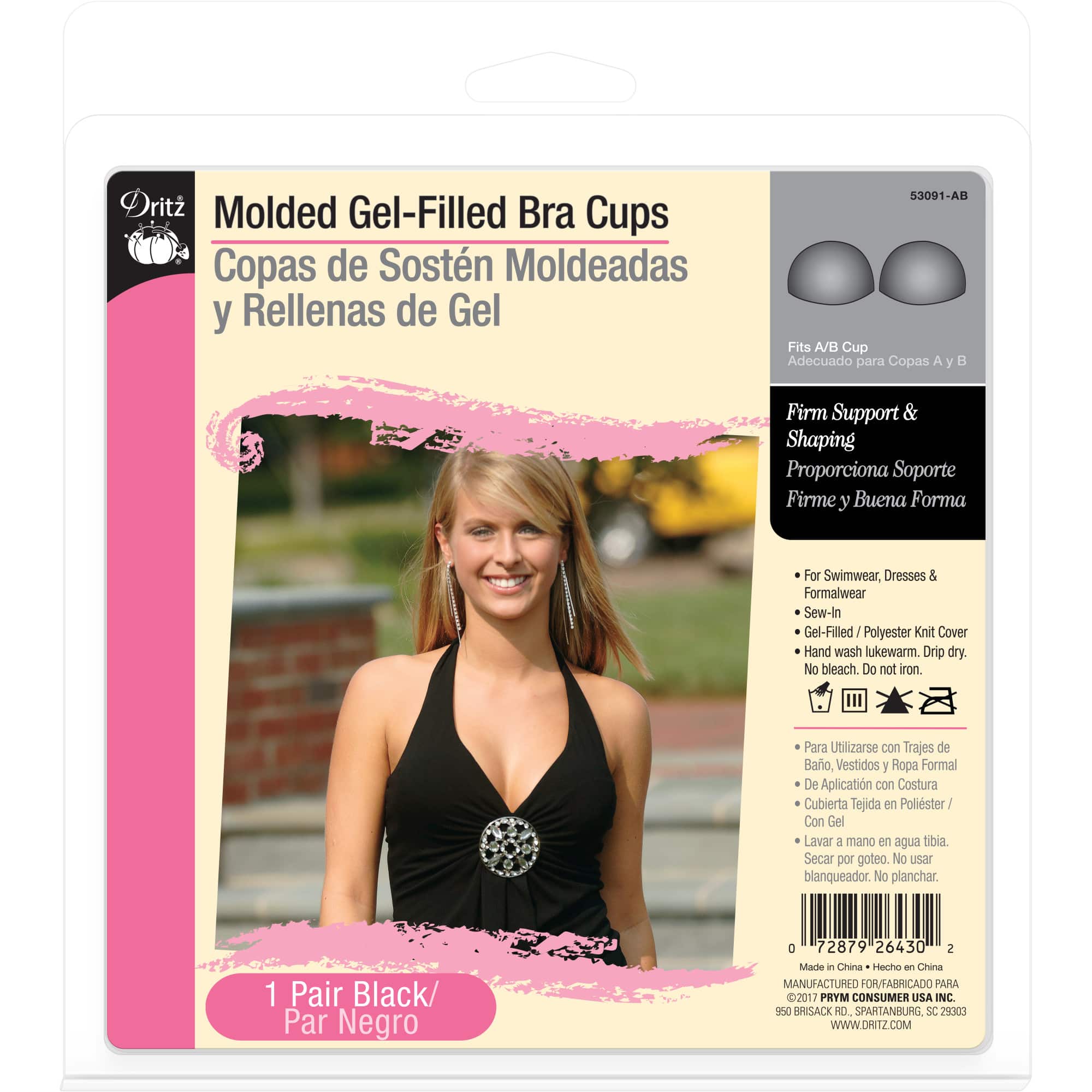Dritz® Black A/B Molded Gel-Filled Bra Cups